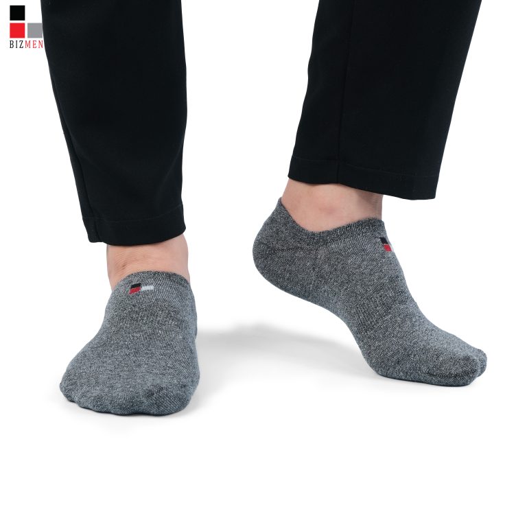 Tất Nam Cổ Ngắn Công Sở Cotton Bizmen Tất LườI Kháng Khuẩn, Khử Mùi BSC.002 - Ghi
