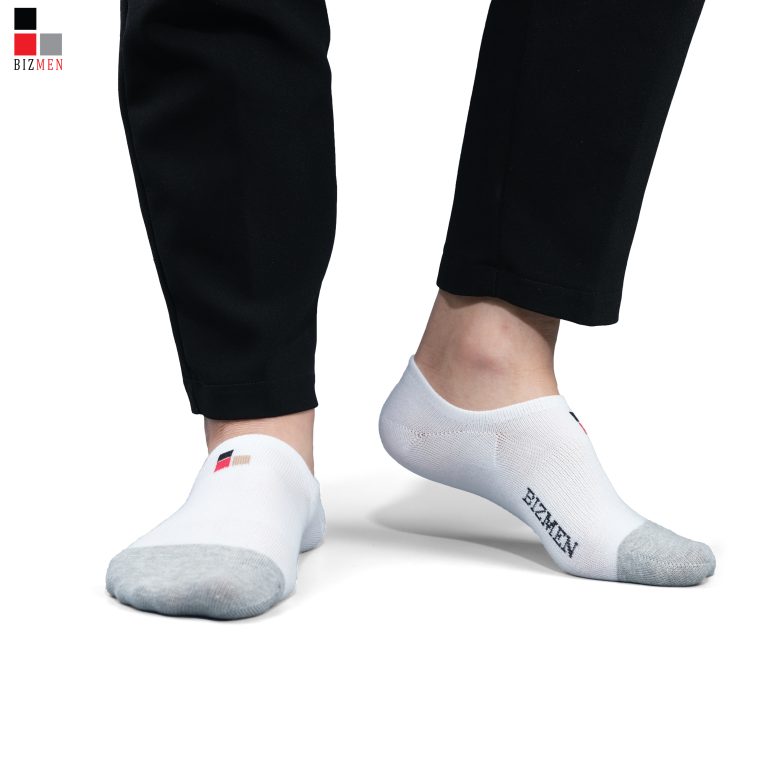 Tất Nam Công Sở Cotton Giày Lười Cổ Ngắn Kháng Khuẩn Khử Mùi Bizmen - CO.06 - Trắng